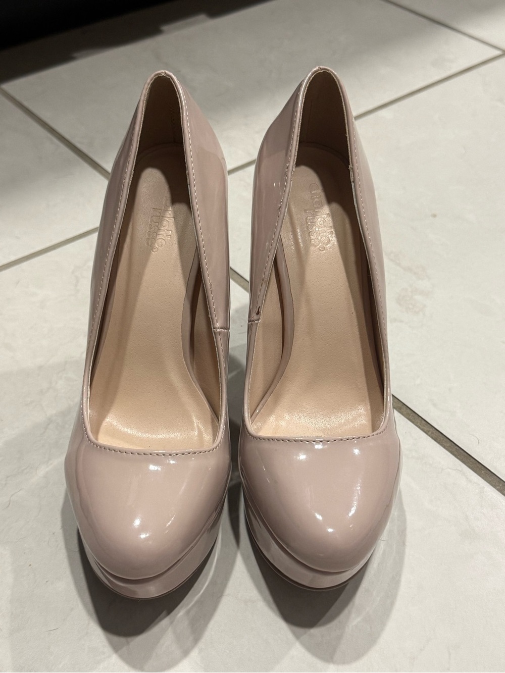 Charlotte Russe Nude Vinyl Pumps